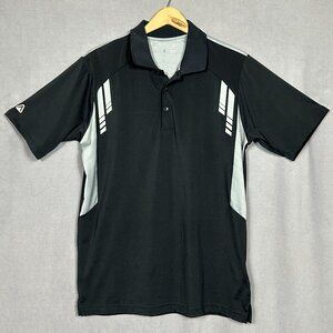 Antiqua Desert Dry Men's Golf Shirt Medium Black and Grey Short Sleeve Polo